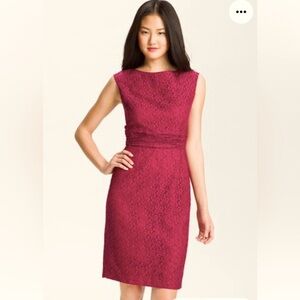 Adrianna Pappell pink and red Lace Dress valentines romantic date